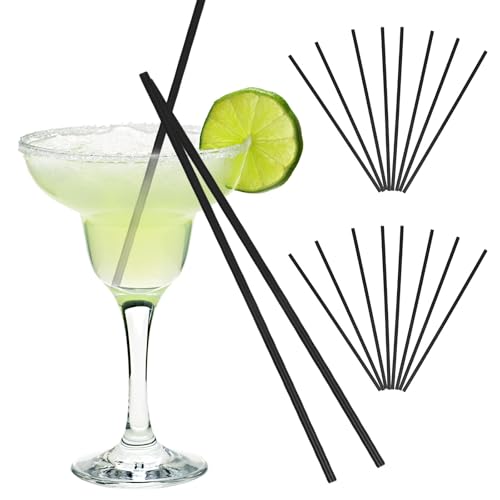 1000Pcs Black Disposable Stir Swizzle Sticks and Straight Drinking miniatura 1