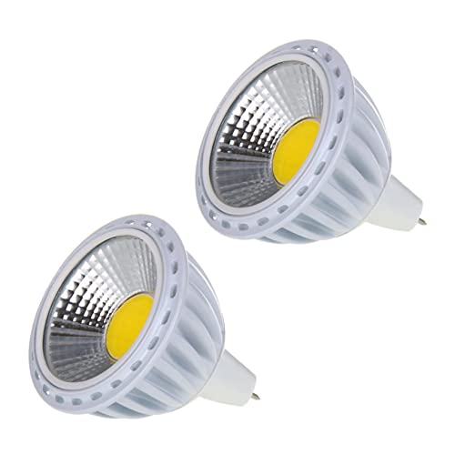 Mengmen 2X GU5,3 / MR16 6W COB LED Lamapra Bombilla 420LM 60 3000K Calido DC 12V