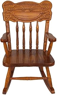 Brighton Home Furniture Hardwood Amish Childrens Sunrise Rocker in Light Brown