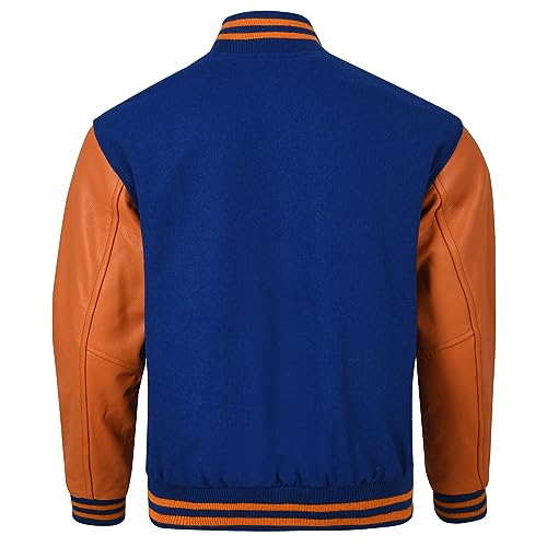 Image of Varsity Jacket Baseball Letterman Jacket- Wool and Leather Premium Quality Unisex Basketball Jacket