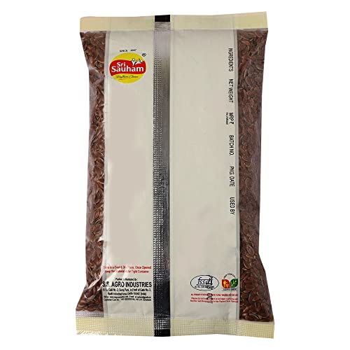 Image of Sri Sauham Premium Roasted Flaxseed - 200 gm | Raw & Roasted Alsi, Pure & Fresh Avise Ginjalu Seeds | Alsi Rich in Omega-3, Fiber, Protein, Iron & Dietary Fibre | Agase Seed