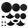 14 stks Drum Mute Kits,Bekken Pad Bass Drum Mute Bekken Mute Pad voor Drum Onderdelen Accessoires (Zwart)