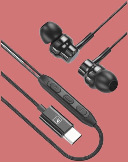 ONE 7 ON HF-58 ENC Power Bass Type-C Wired Earphone, High Clarity Sound, Noise-Free Calling, Durable Cable, Universal Compatibility for Android Phones