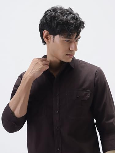 Image of Urbano Fashion Men's Cotton Full Sleeve Regular Fit Casual Solid Shirt
