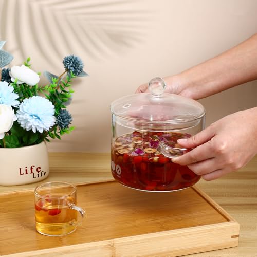 Hemoton 6Q2326OUI44AS38YSG0 Glass Stew Pot Glass Soup Pot Glass Stew Pot With Lid Kitchen Stockpot Glass Cooking Pot Thickened Stock Pot Large Serving Bowl Salad Basins thumb #2