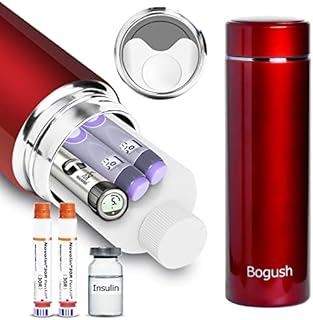 Bogush 60H Insulin Cooler Travel Case TSA Approved Diabetic Portable Medication Cooler Bag for Insulin Pens and Other Diabetic Supplies Red