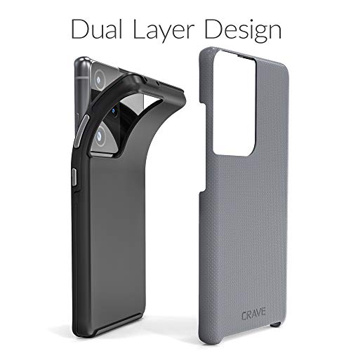 Image of Crave for Galaxy S21 Ultra Case, Shockproof Protection Dual Layer Case for Samsung Galaxy S21 Ultra 5G (6.8 inch) - Slate