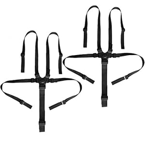 2 Pack Adjustable Baby Seat Belt, 5 Point Harness High Chair Straps Universal Baby Safe Belt Holder for Kids Stroller…