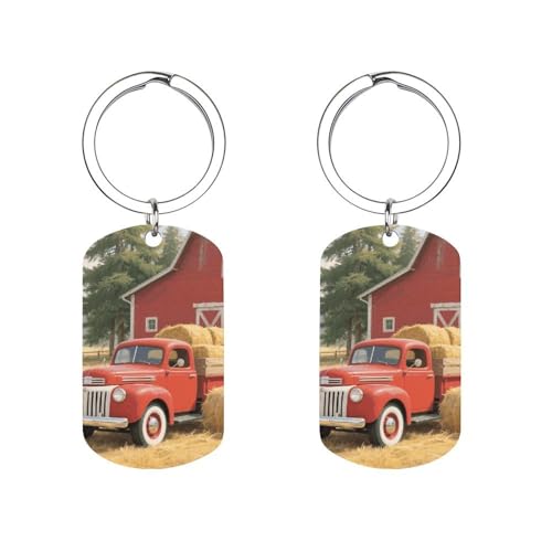 Personalized Retro Truck Metal Keychain