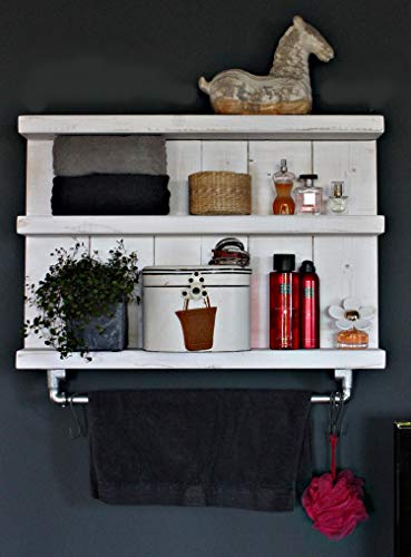 Dekorie Mensola da bagno in legno - Colore: Bianco...