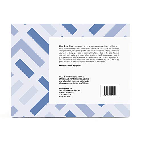 Amazon Brand - Solimo Super Absorbent Puppy Pads, Unscented, Regular, 150 Count #TOP2