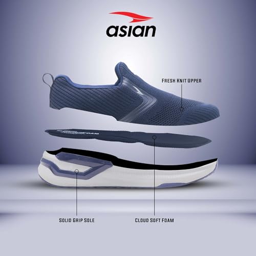 Image of ASIAN Wonderwalk Pro-13 Men's Walking Shoes | Lightweight, Breathable Sneakers with Arch Support, Cushioned Comfort & Durable Grip for Daily Walks