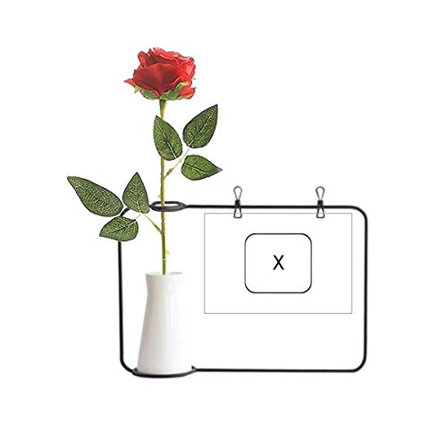 Vase suspendu Art Déco rose artificielle pour décoration murale chic