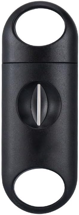 New Cigar Cutter Pocket V Cut Sharp Scissors Guillotine Portable Travel Cutting Round Punch Accessories(B)