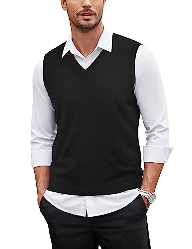 COOFANDY Men's Sleeveless V Neck Pullover Sweater Slim Fit Casual Argyle Sweater Vest2