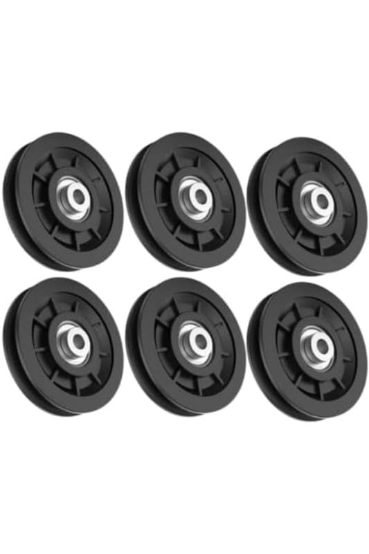 Gym Pulley Wheel (4 inch),Bearing Pulley Wheel,with inbuilt Bush & Bearing,for Exercise Machine use [Weight Capacity = 120 kg] Pack of 6 pcs