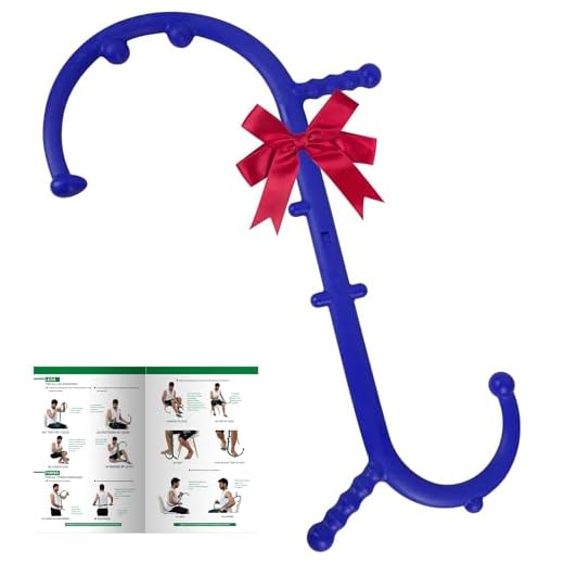 Massage Trigger Point Cane, Body Deep Tissue, Handheld Back, Neck, Shoulder, Leg and Feet Massager Rod, Muscle Release Tool Self Massage Hook Cane for Women & Men, Blue