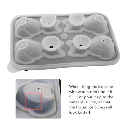 Molde para cubitos de hielo en forma de gato, 2 piezas miniatura 3