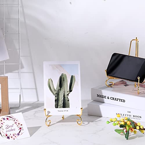10 Pack 6 Inch Iron Plate Stands For Display, Plate Holder Display Stand, Gold Easel Stands For Photo, Picture Frame, Decorative Plate, Dish, Book And Tabletop Art #TOP4