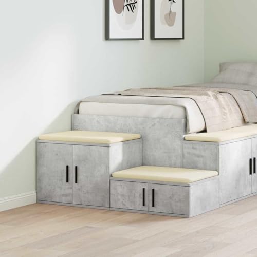Table d'appoint moderne gris béton design épuré salon et chambre