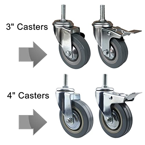 LIGUOYI Ruote Pivottanti per Mobili Set da 4 Ø