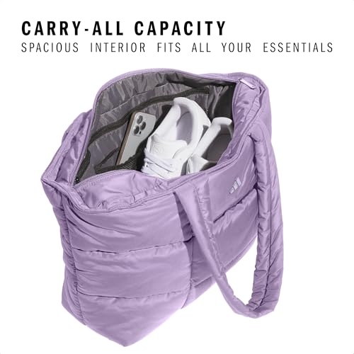 Image of adidas Quilted Puffer Tote Bag | Roomy Interior, Interior Pockets, Cozy Quilted Style, Day-Out Capacity, Premium Metal Branding, Everyday & Court Ready