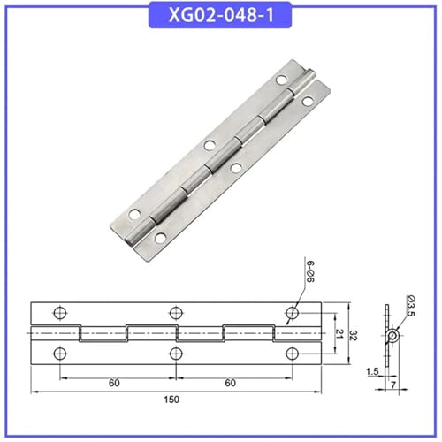 Charnière longue continue en acier inoxydable pour porte de machine - 3