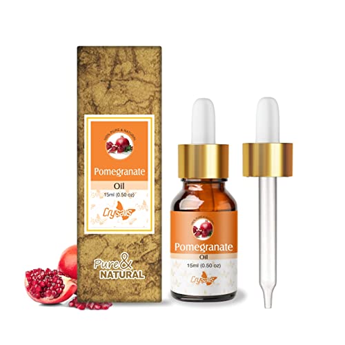 Image of Crysalis Pomegranate (Punica Granatum) Oil |100% Pure & Natural Undiluted Carrier Oil Organic Standard| For Sensitive Skin & Revitalizing Dull Skin - Use On Skin And Hair| 15Ml With Dropper