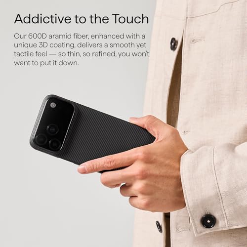 Image of pitaka for iPhone 17 Pro Max Case 6.9 inch, Caseless Feeling, Black /Grey(Twill)