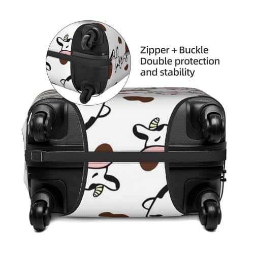 Cow Print Luggage Cover, Protective Washable Suitcase Cover - Travel High Elastic Fibers Suitcase Protector Fits Large4