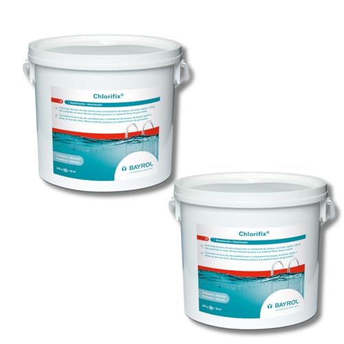 PISCIVAL | Pack de 2 Chlorifix Cloro Granulado 5 kg – Tratamiento de Choque para Problemas de Agua en Piscinas – Disolución rápida – Apto para Uso no Profesional