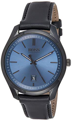 Preisvergleich Produktbild Hugo Boss Herren Analog Quarz Uhr mit Leder Armband 1513727