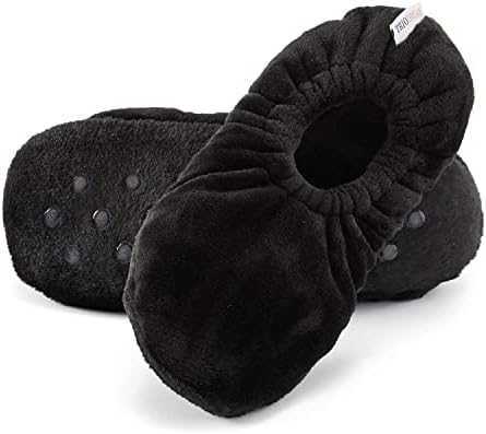 Triodream Velvet Plush Memory Foam Warm Slipper Socks For Women | Non-Slip One Size Fuzzy Socks For Women | Ultra Plush and Cozy Warmth Collection (Black)