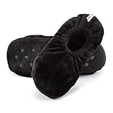 Triodream Velvet Plush Memory Foam Warm Slipper Socks For Women | Non-Slip One Size Fuzzy Socks For Women | Ultra Plush and Cozy Warmth Collection (Black)