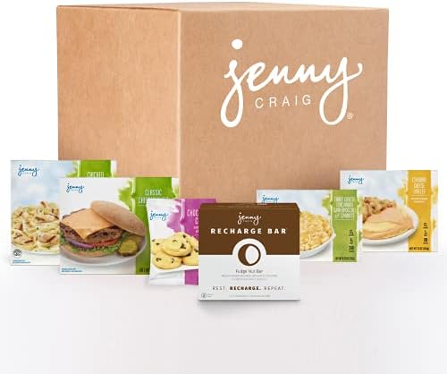 Jenny Craig 7-Day Meal Kit – Menu 1 - Frozen Meal Kit Includes 7 Full Breakfasts, Lunches, Dinners, Snacks and Desserts Including the Recharge Bar - Enjoy Premade Meals & Eat Better, Live Healthier & Create New Habits
