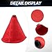 GMAPATS Universal Shift Boot Cover, Fabric Shifter Manual/Auto Shift Knob Boot Dust Cover, Red, for Car Interior Decoration