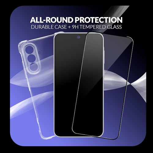 Image of Back Cover Case + Screen Protector for Samsung Galaxy A36 5G | Transparent Mobile Phone Back Case Cover for Samsung Galaxy A 36 | Samsung A36 5G TPU Transparent Back Cover Case