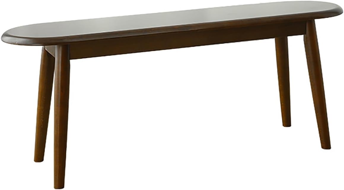 Solid Wood Entry Benches Bench for Dining Room Table Kitchen Table Benches for Living Room Hallway Bedroom Bathroom.(Walnut,39.4x11x15.7cm)