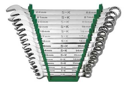 Combo Wrench Set, Full Polish, 8-22mm, 15Pc