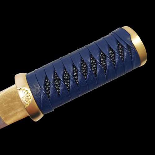 lkjad Cosplay Gift Short Sword 1065 Manganese Steel Blue Sharp by lkjad - Used condition - Image 4