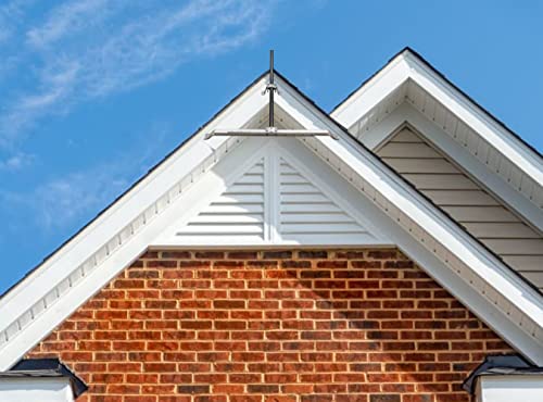 Channel Master Adjustable Eave Mount – Sturdy Steel Bracket for Secure TV Antenna & Mast Installation, Supports Masts/Poles, Up-To 2.5” Diameter, 3" Wall Clearance, Supports 45"-60" Span between Eaves