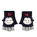Mitaines pour enfants - Mitaines mitaines - Pour fille - Hiver - Cartoon - Gants thermiques en tricot avec rabat, Singe marine, taille unique