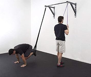 Anchor Gym Core Energy Fitness Pull Up Bar - Modular Wall Mount Station Weight Strap, Resistance Band, Designed for Strength Training, Home Gym, Physical Therapy - Wood Screws Included