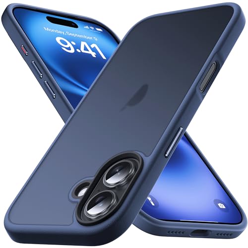 Anqrp Designed for iPhone 17 Case with Aluminium Alloy Buttons, [Support Wireless Charging] Translucent Matte Soft Silicone Slim Anti-Scratch Protective Phone Case Cover for iPhone 17, Blue by Anqrp - Used condition - US$11.14