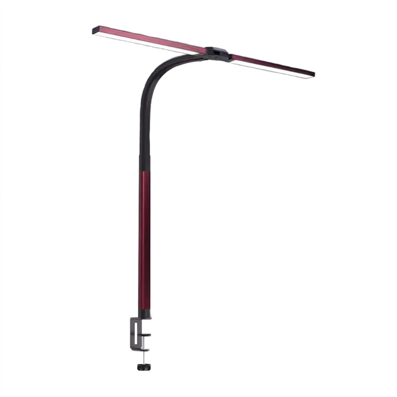 Lampada da Scrivania Morsetto for lampada da scrivania, lampada da scrivania a LED a doppia testa, 10 modalità luce e 10 livelli di luminosità, lampada a collo di cigno flessibile for monitor, lampade