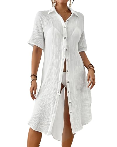 Cache-maillot de bain de plage long en coton pour vos vacances