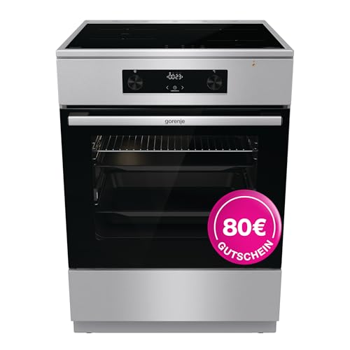Gorenje GEIT6C60XPG Cuisinière électrique sur pied avec plaque à induction / 60 cm / 71 l/AirFry/Sécurité...