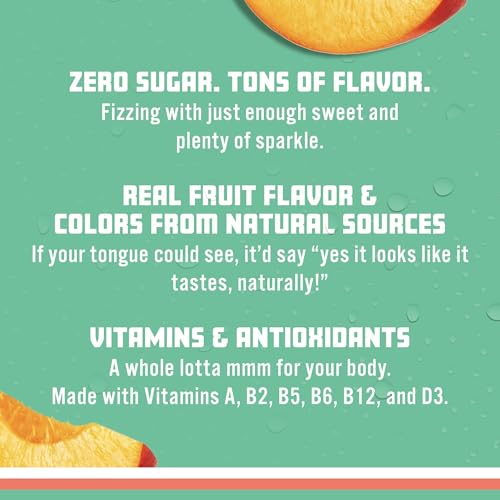 Image of Sparkling Ice, Peach Nectarine Sparkling Water, Zero Sugar Flavored Water, with Antioxidants and Vitamins, 17 fl oz Bottle