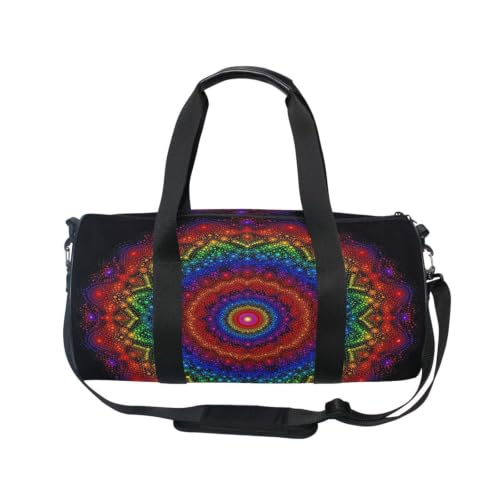 Bolsa de lona redonda con bolsillo interior para entrenamientos deportivos y niños 2