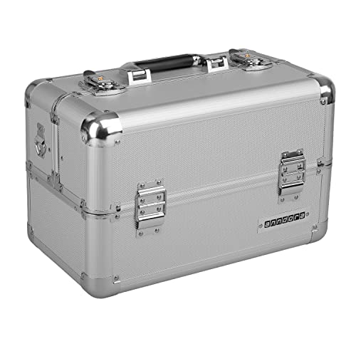 anndora Beautycase Multikoffer Visagistenkoffer Aluminium 20 Liter Silber
